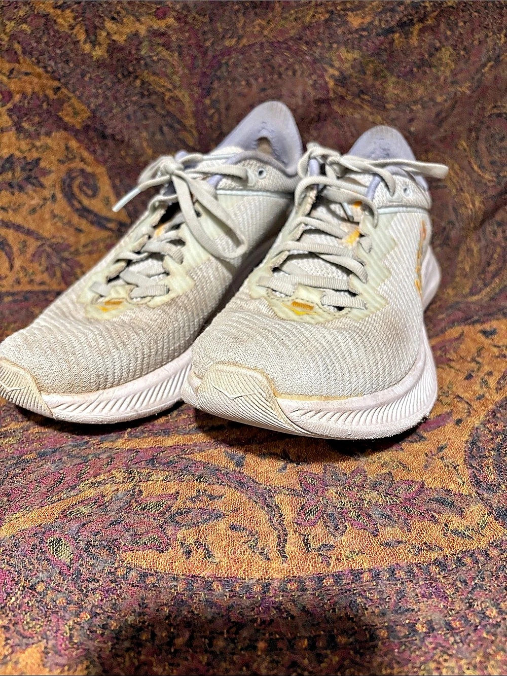 Hoka Mach 4 Athletic Shoes in Gray & Yellow